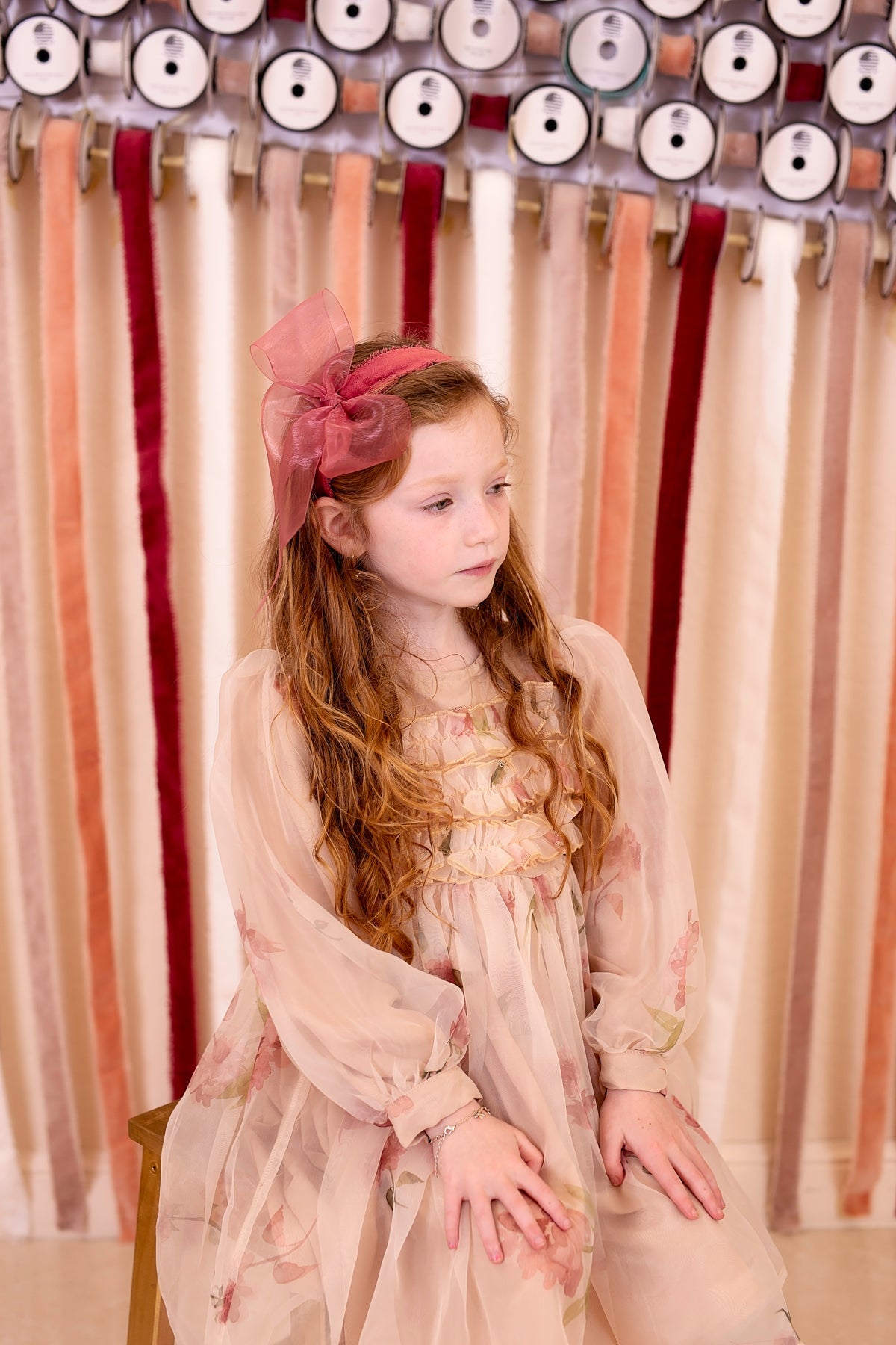 Belle Organza Fringe Headband - Golden (Handmade in the USA!)