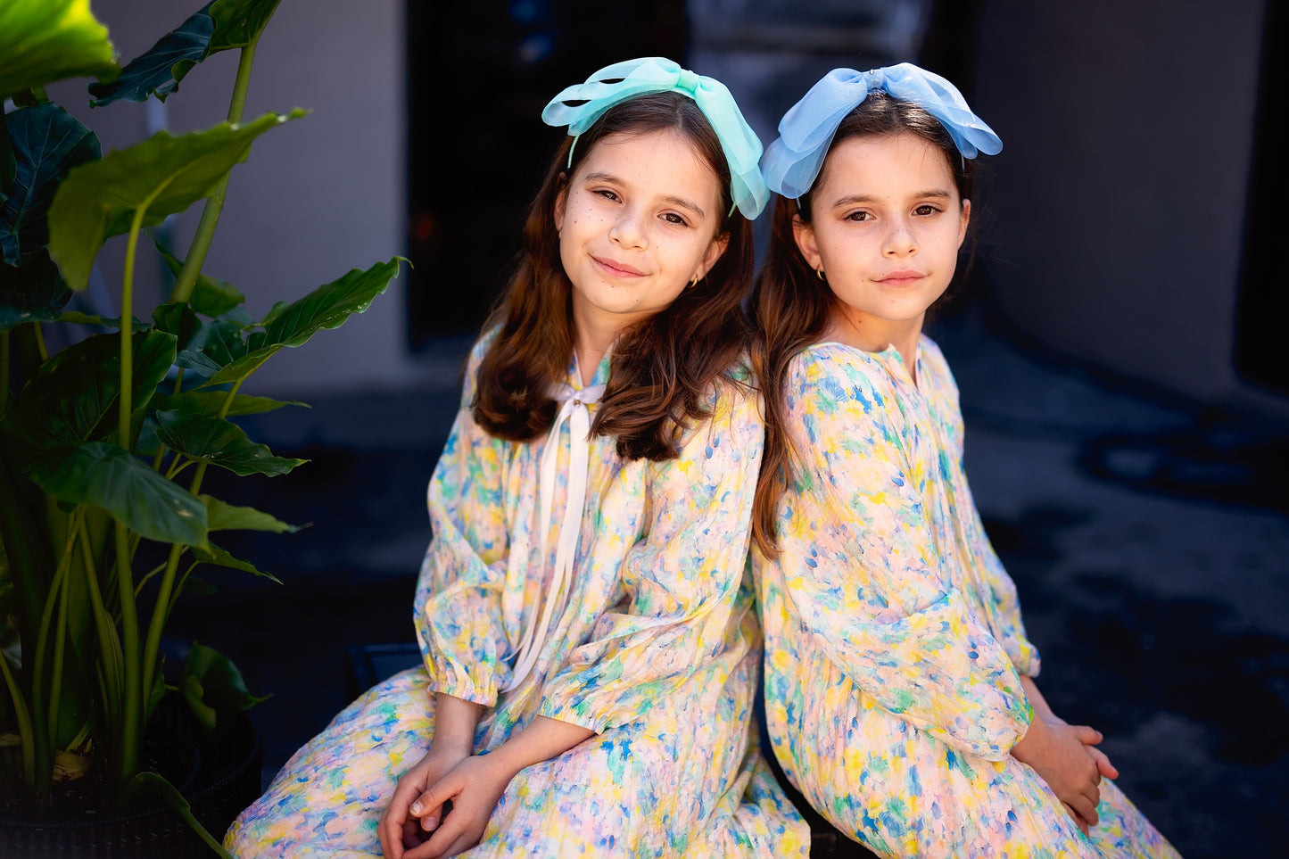 Heather Organza Headband - Capri Blue