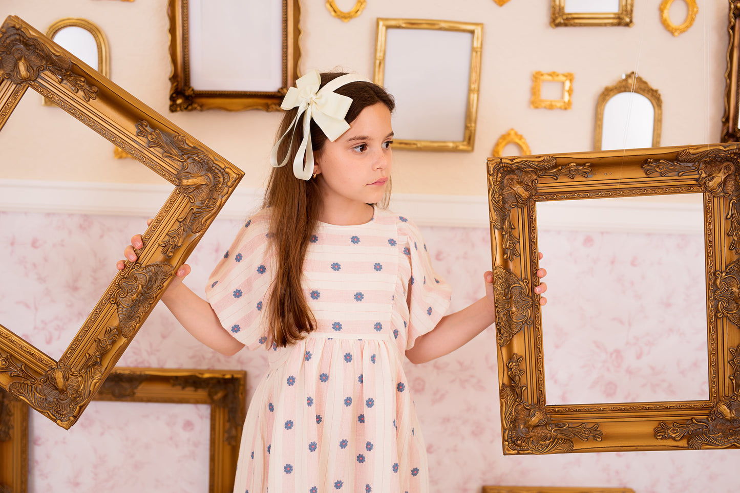 Noa Bow Headband - Palest Pink