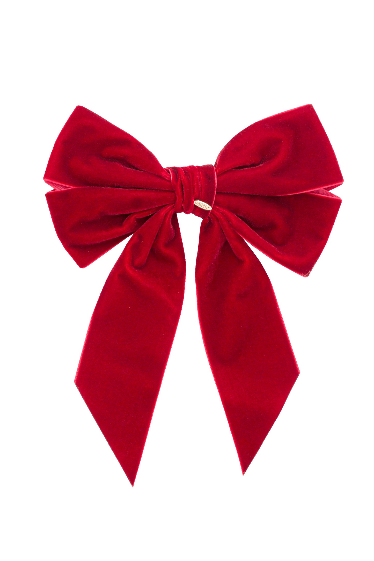 Oversized Bow Velvet Clip - Red (Handmade in the USA!)