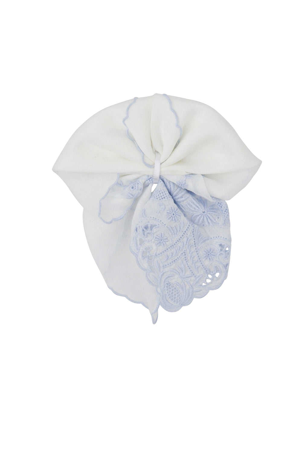 1-of-a-Kind Vintage Hankie Bow Clip #100