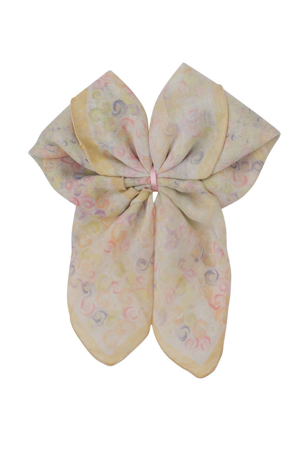 1-of-a-Kind Vintage Hankie Bow Clip #136