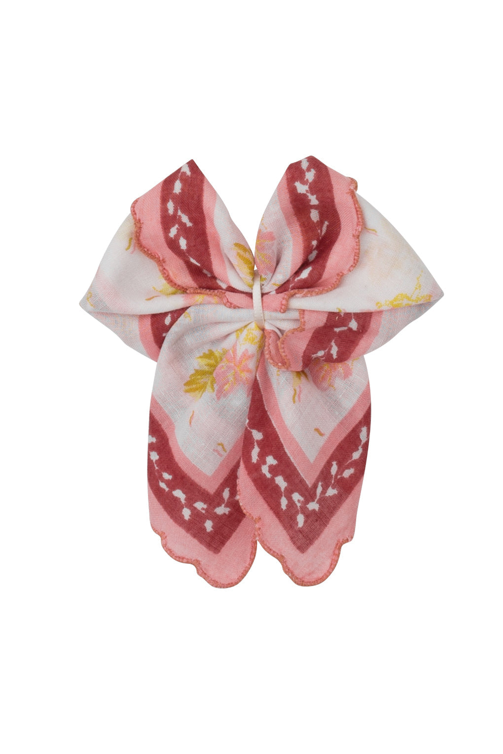 1-of-a-Kind Vintage Hankie Bow Clip #139