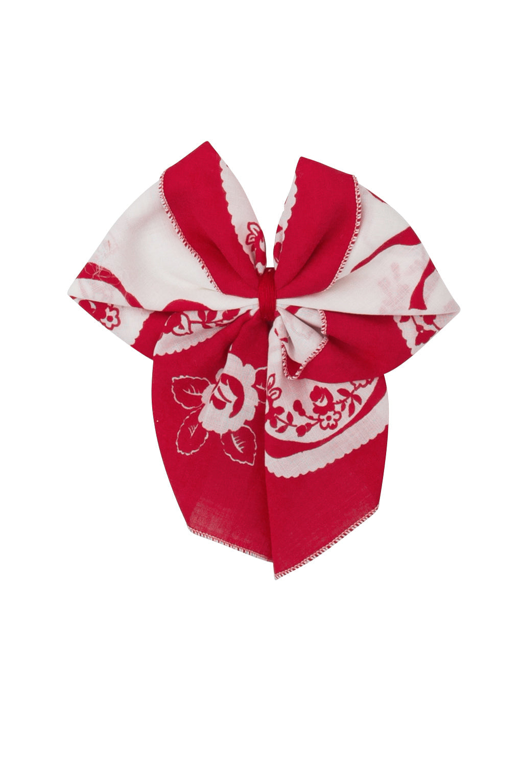 1-of-a-Kind Vintage Hankie Bow Clip #149