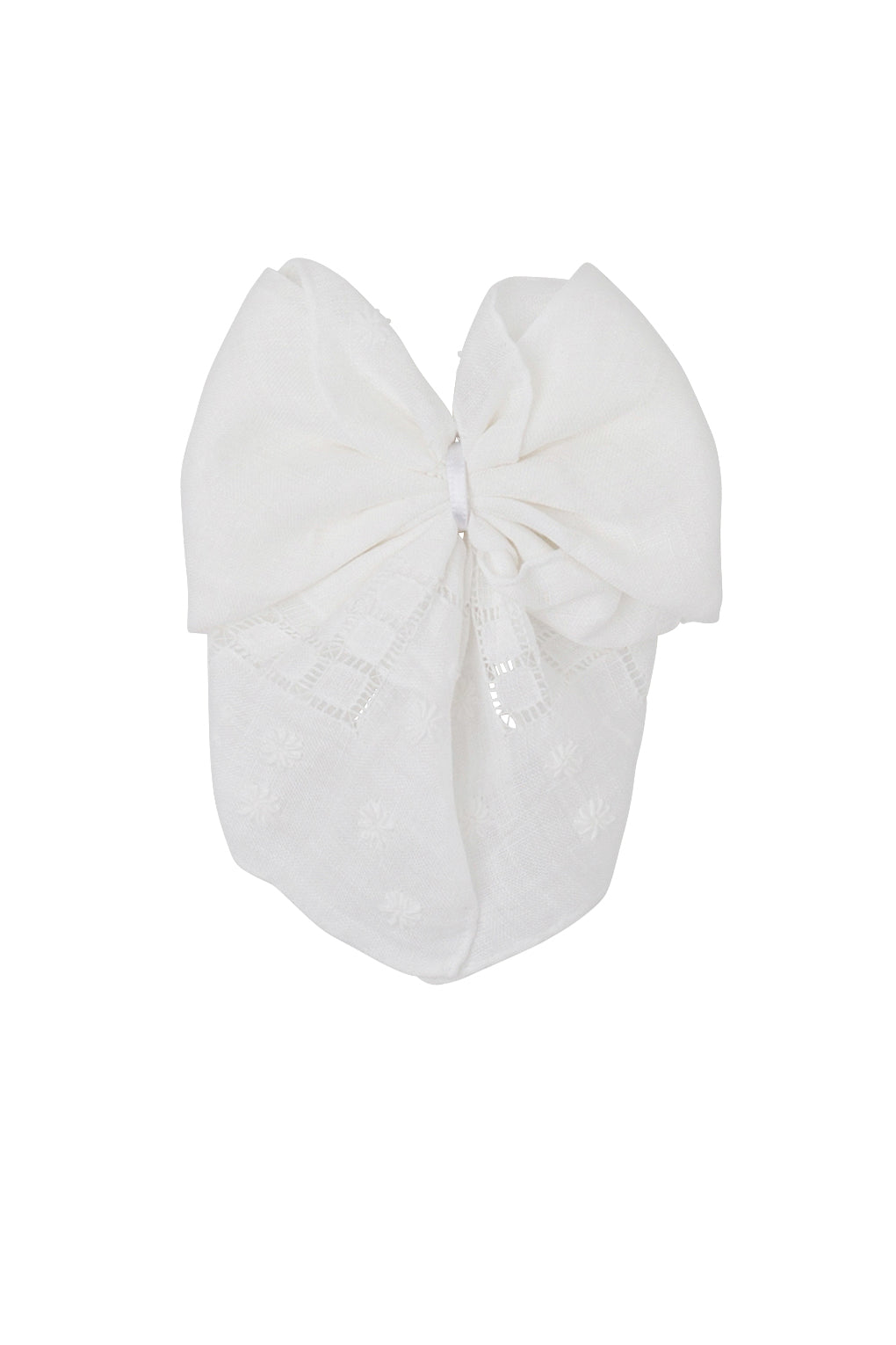 1-of-a-Kind Vintage Hankie Bow Clip #69