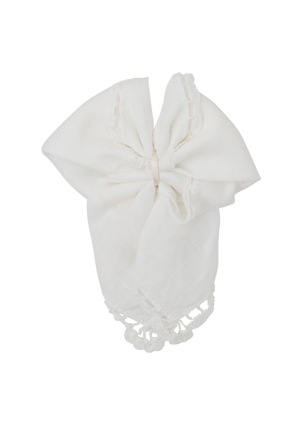 1-of-a-Kind Vintage Hankie Bow Clip #86