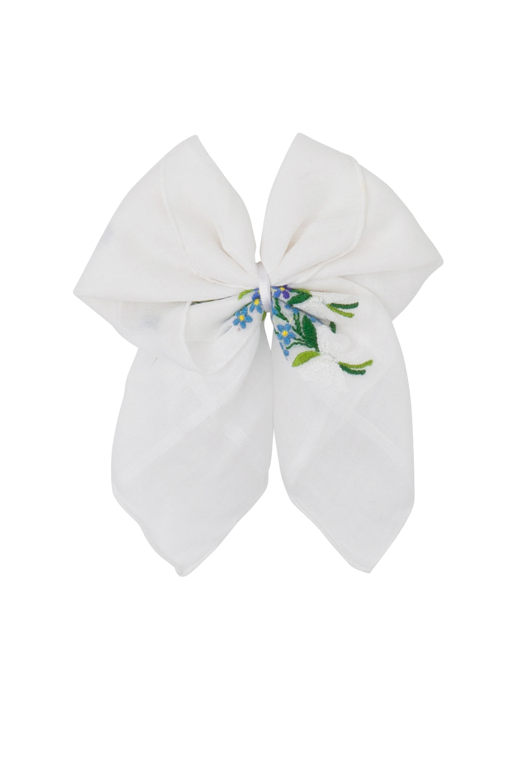 1-of-a-Kind Vintage Hankie Bow Clip #98