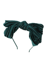 Floppy Velvet Stripe Headband - Hunter Green - PROJECT 6, modest fashion