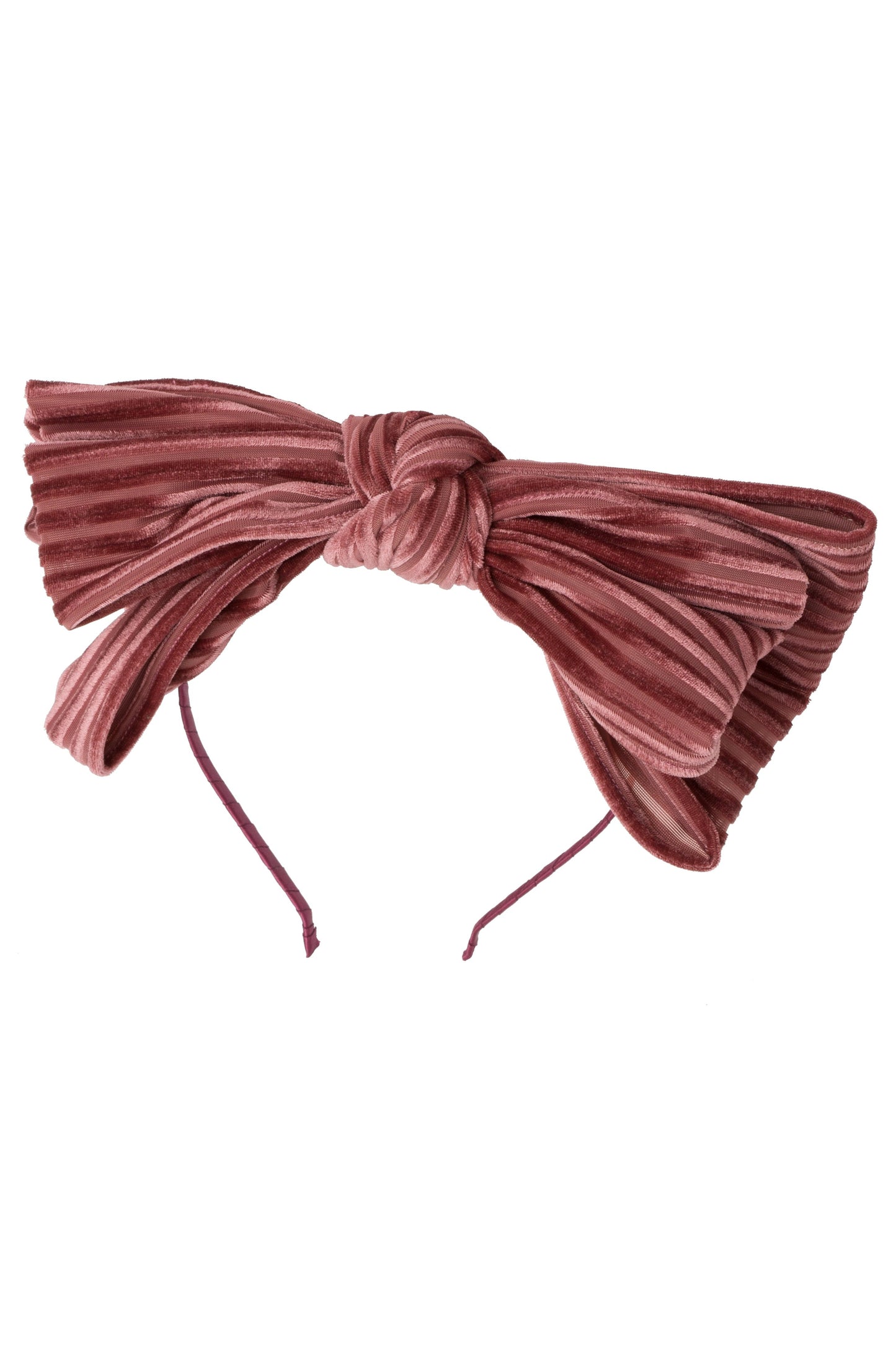 Floppy Velvet Stripe Headband - Rose - PROJECT 6, modest fashion