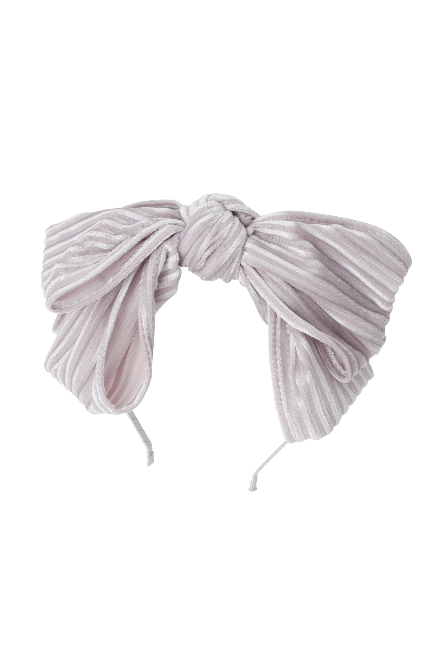 Floppy Velvet Stripe Headband - Silver - PROJECT 6, modest fashion