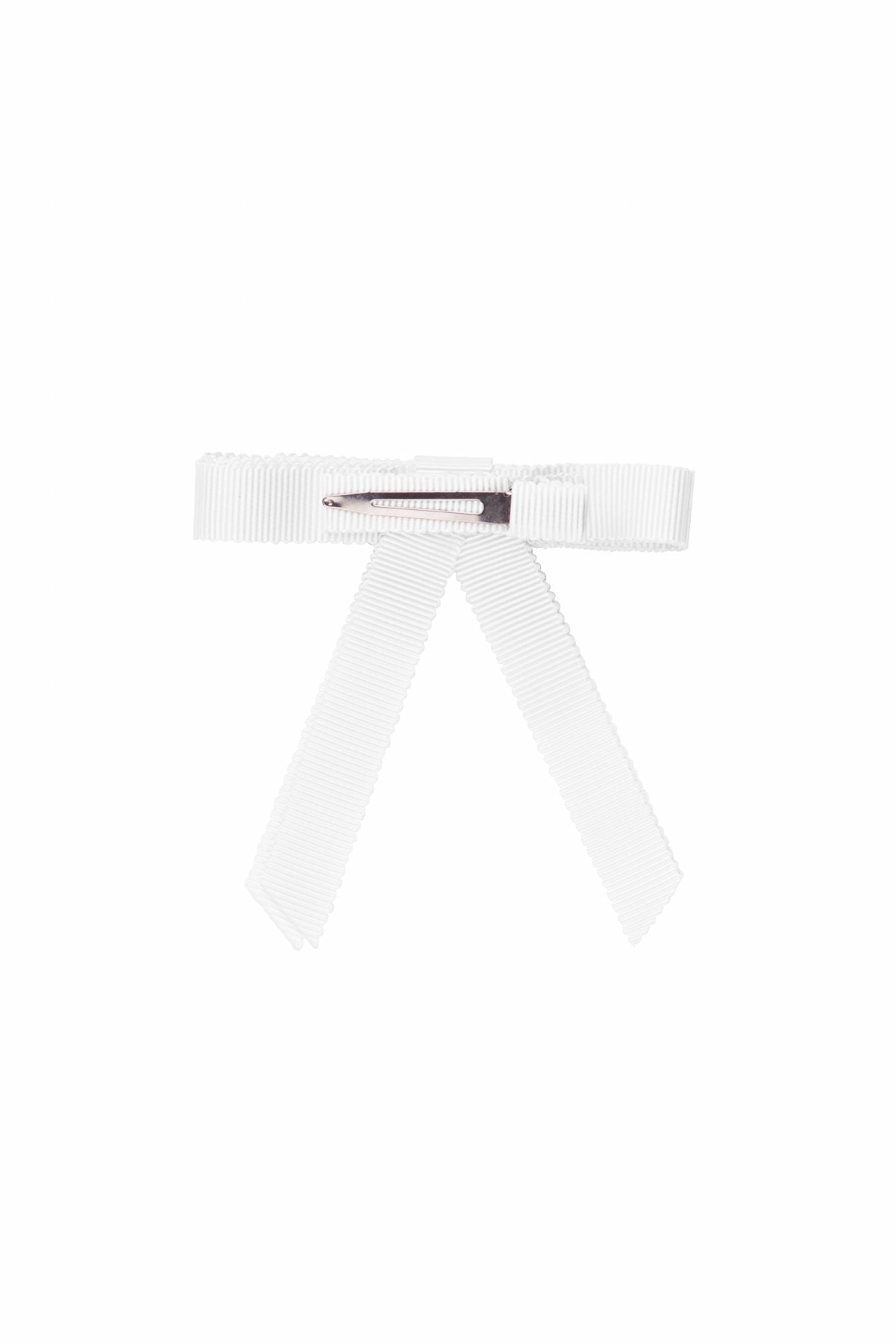 Grosgrain Bow Clip Set (2) - White - PROJECT 6, modest fashion