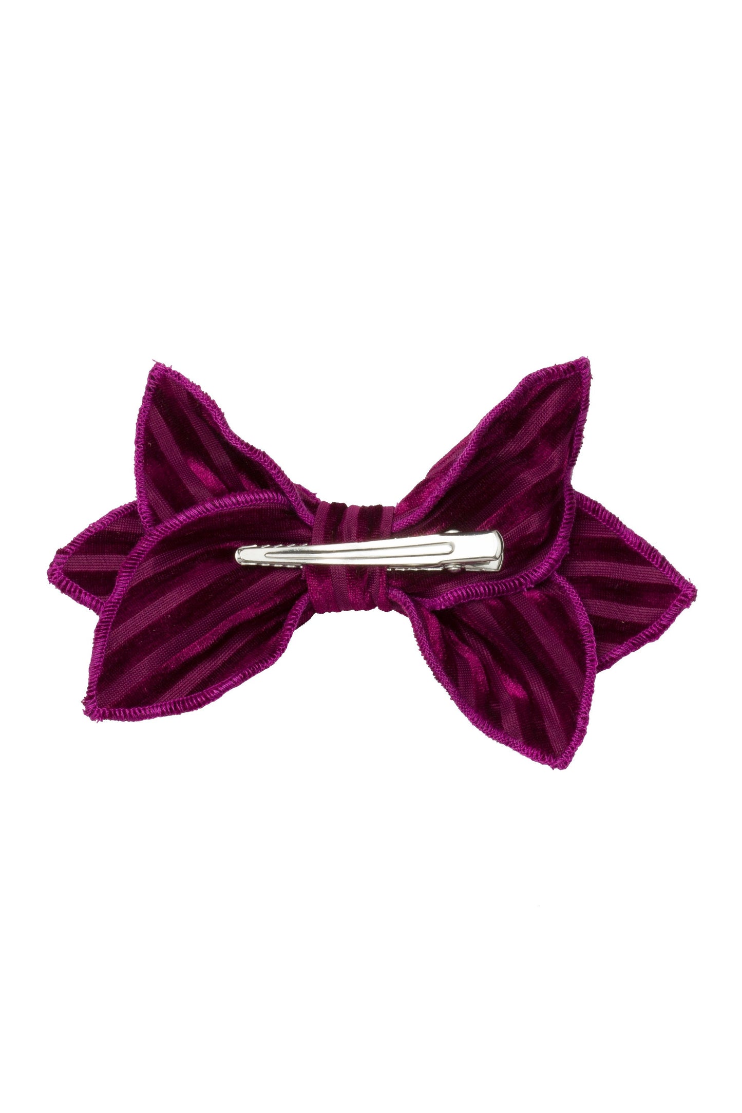 Growing Orchid Clip - Eggplant Velvet Stripe - PROJECT 6, modest fashion