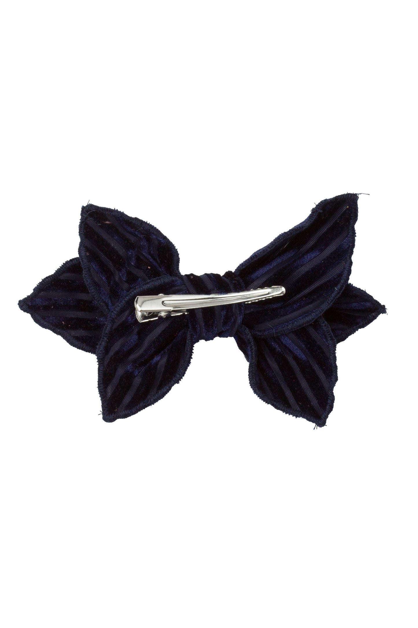 Growing Orchid Clip - Navy Velvet Stripe - PROJECT 6, modest fashion