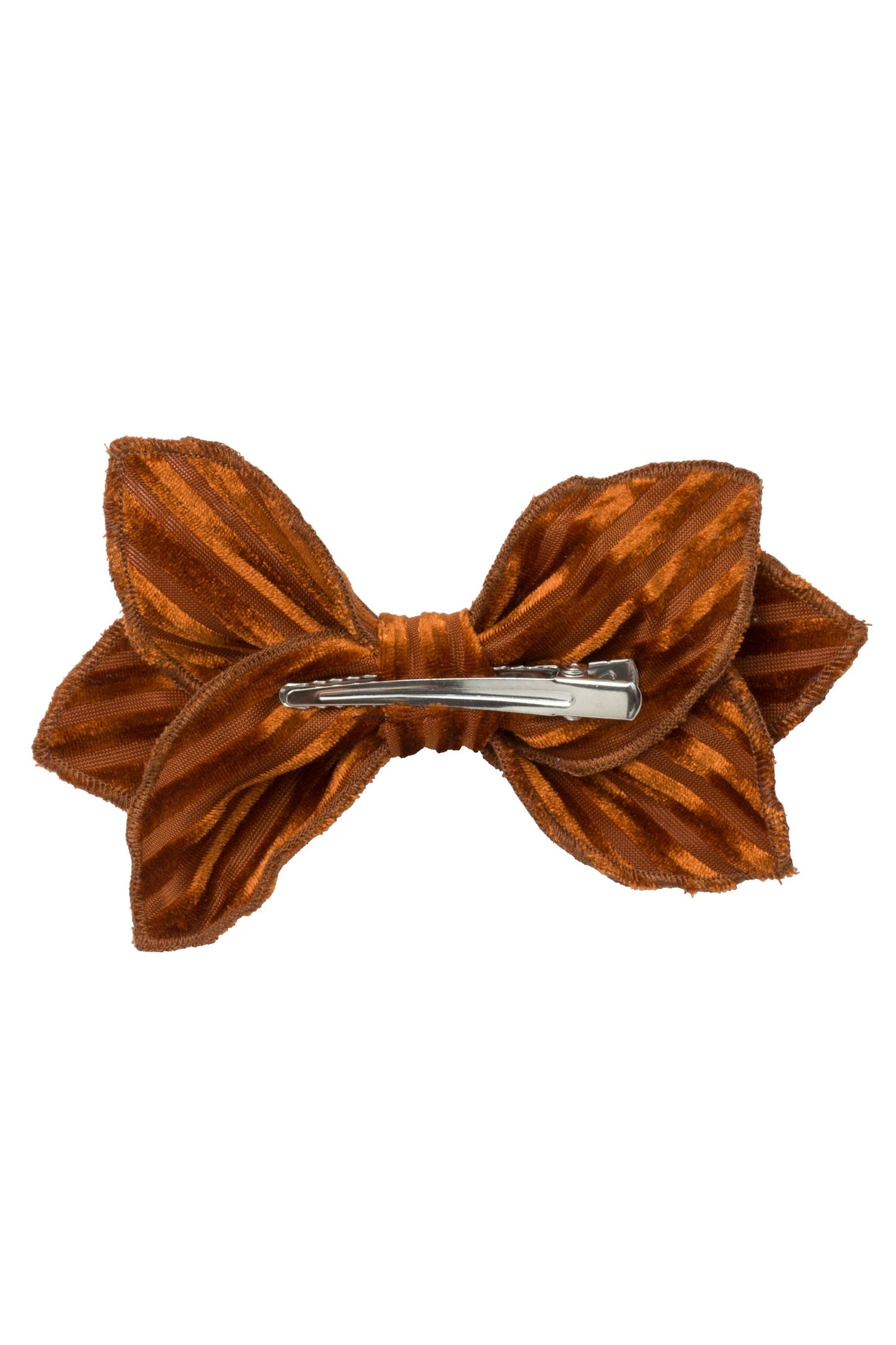 Growing Orchid Clip - Rust Velvet Stripe - PROJECT 6, modest fashion