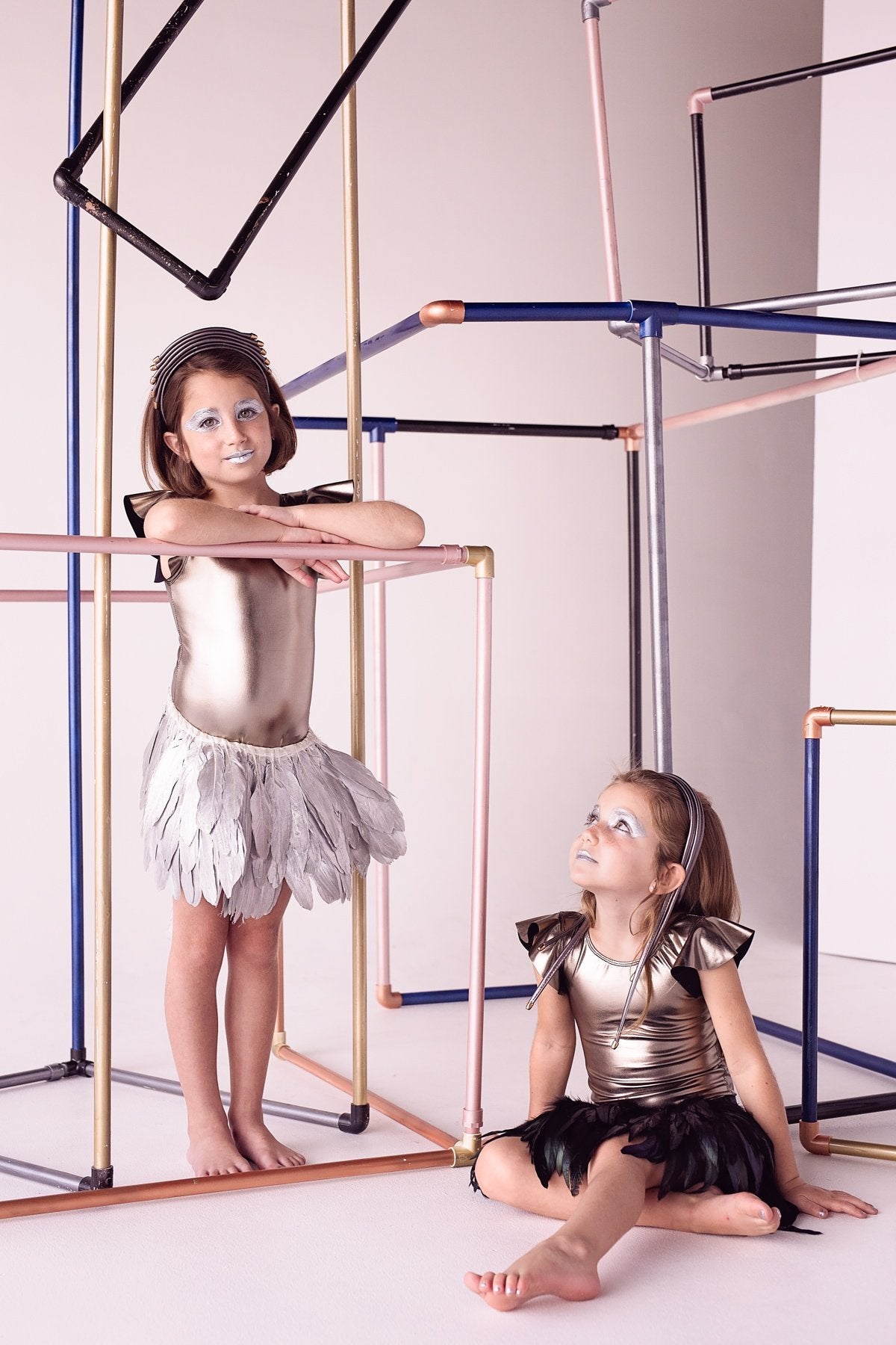 Rainbow Leather Headband - Pewter - PROJECT 6, modest fashion