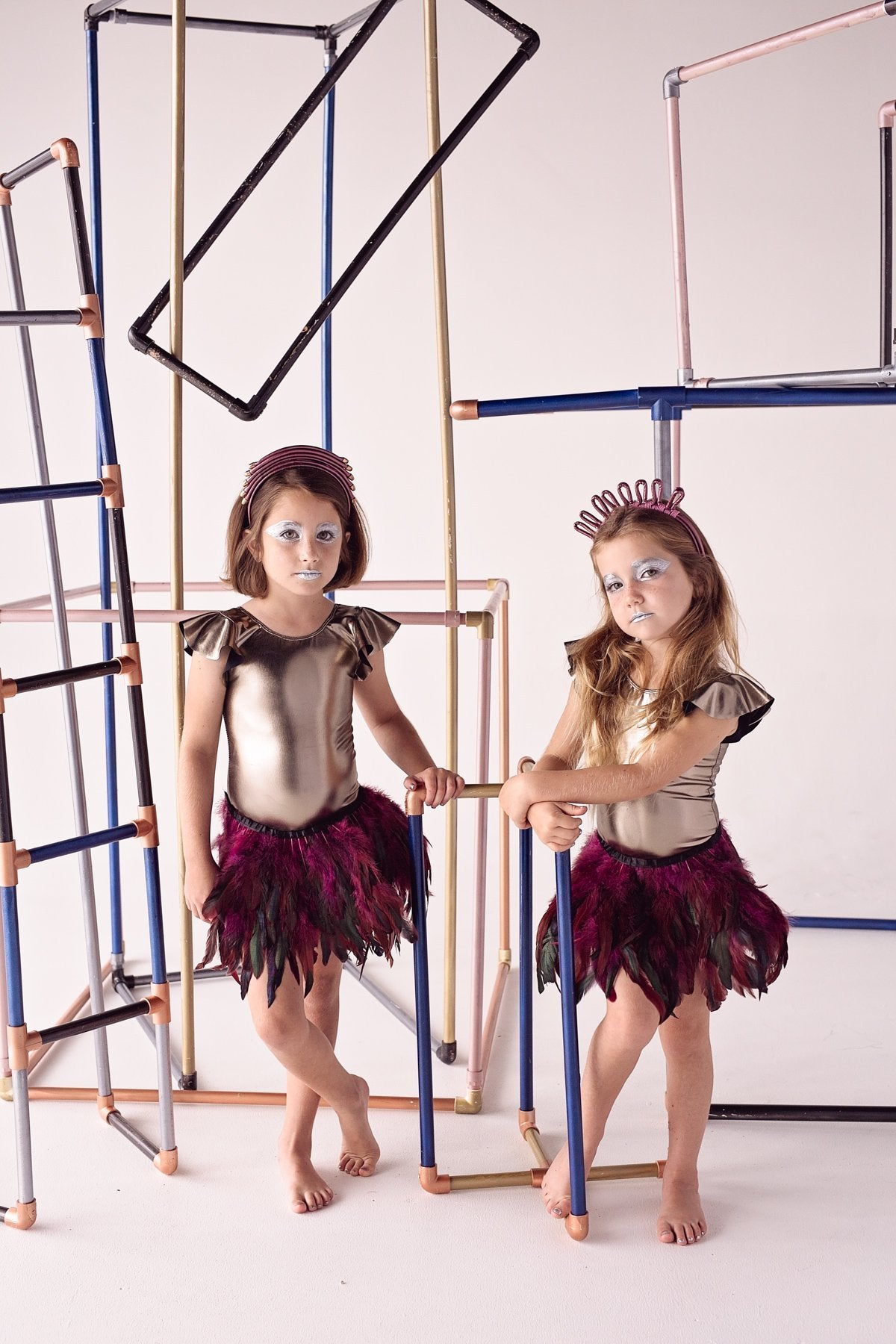 Rainbow Leather Headband - Metallic Blue - PROJECT 6, modest fashion