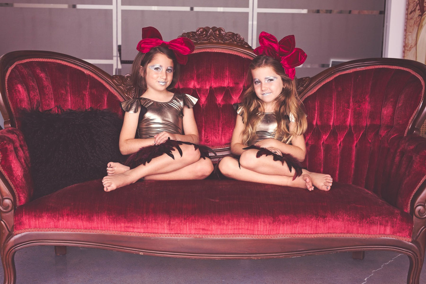 Growing Orchid Velvet Headband - Gold - PROJECT 6, modest fashion