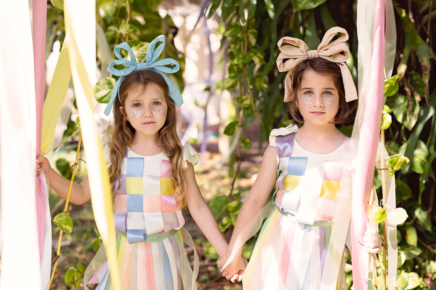 Double Party Bow Headband - Taupe - PROJECT 6, modest fashion