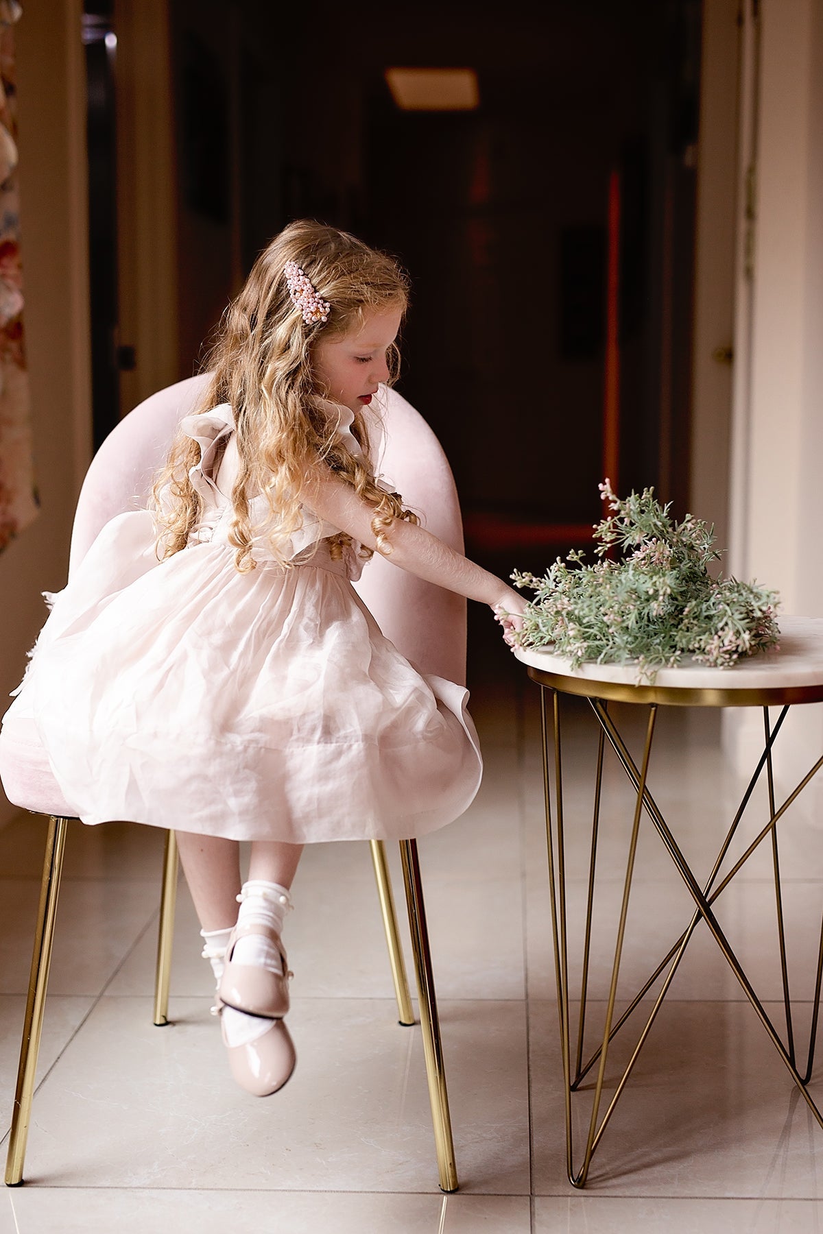 Baby's Breath Royal Clip - Pink Pearl