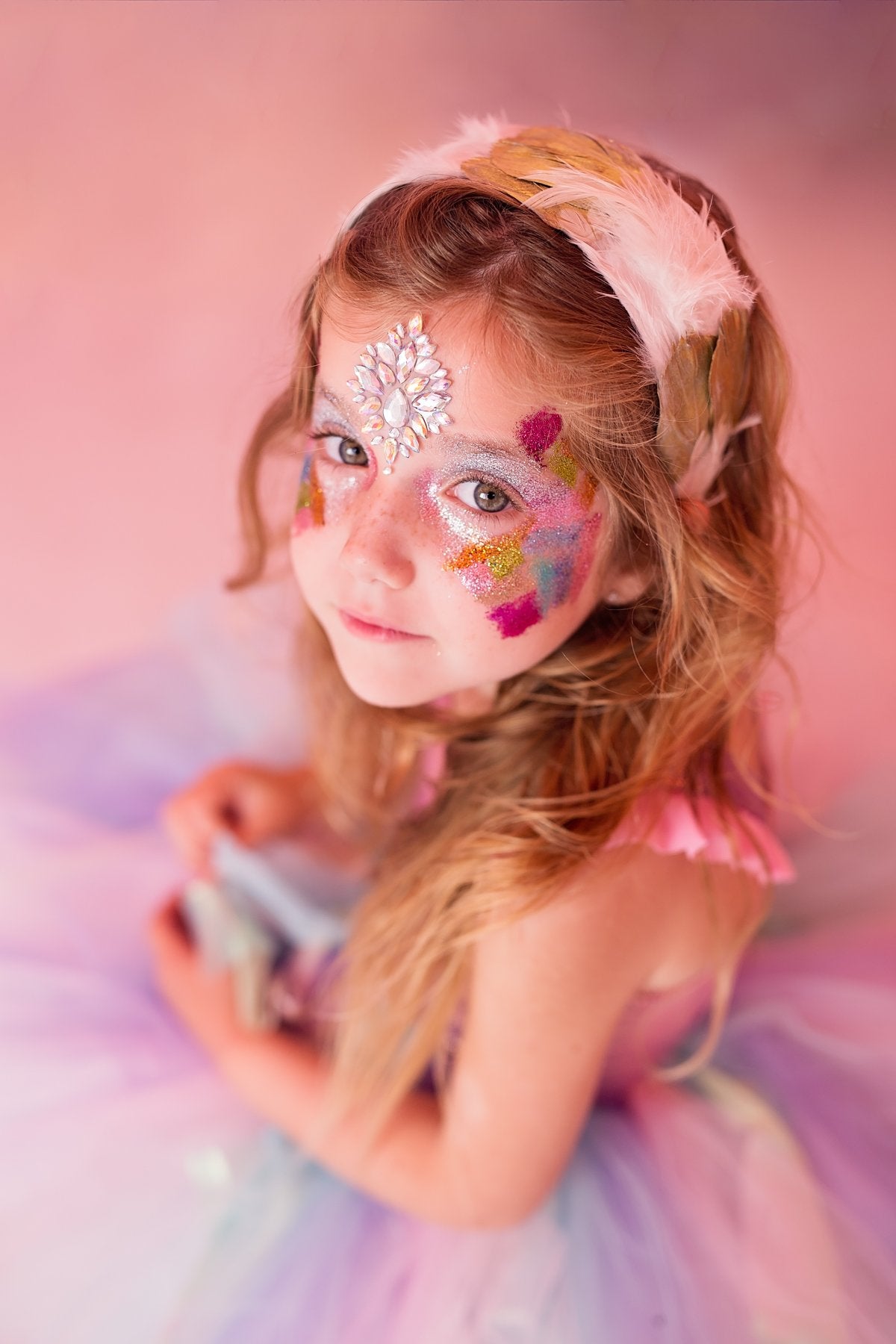 Narrow Feather Headband - White/Gold - PROJECT 6, modest fashion