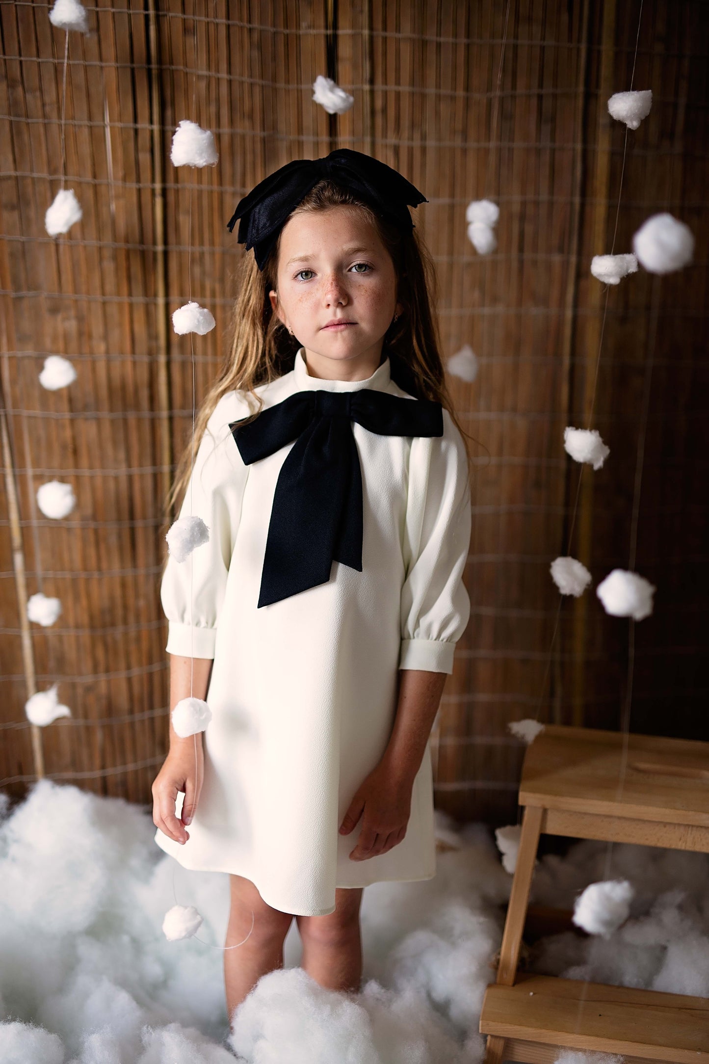 Winter Petals Headband - Navy Velvet