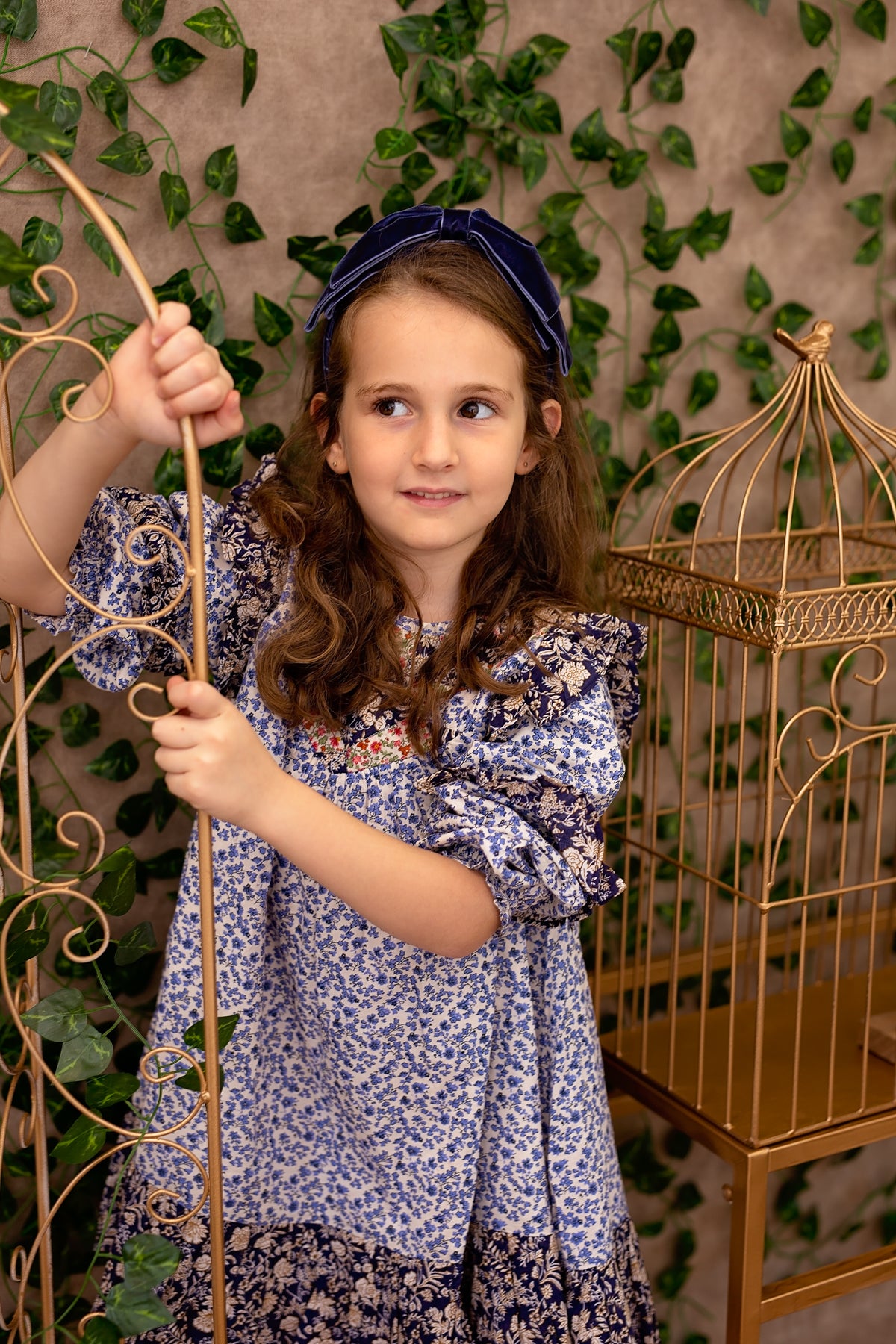 Heather - Navy Velvet