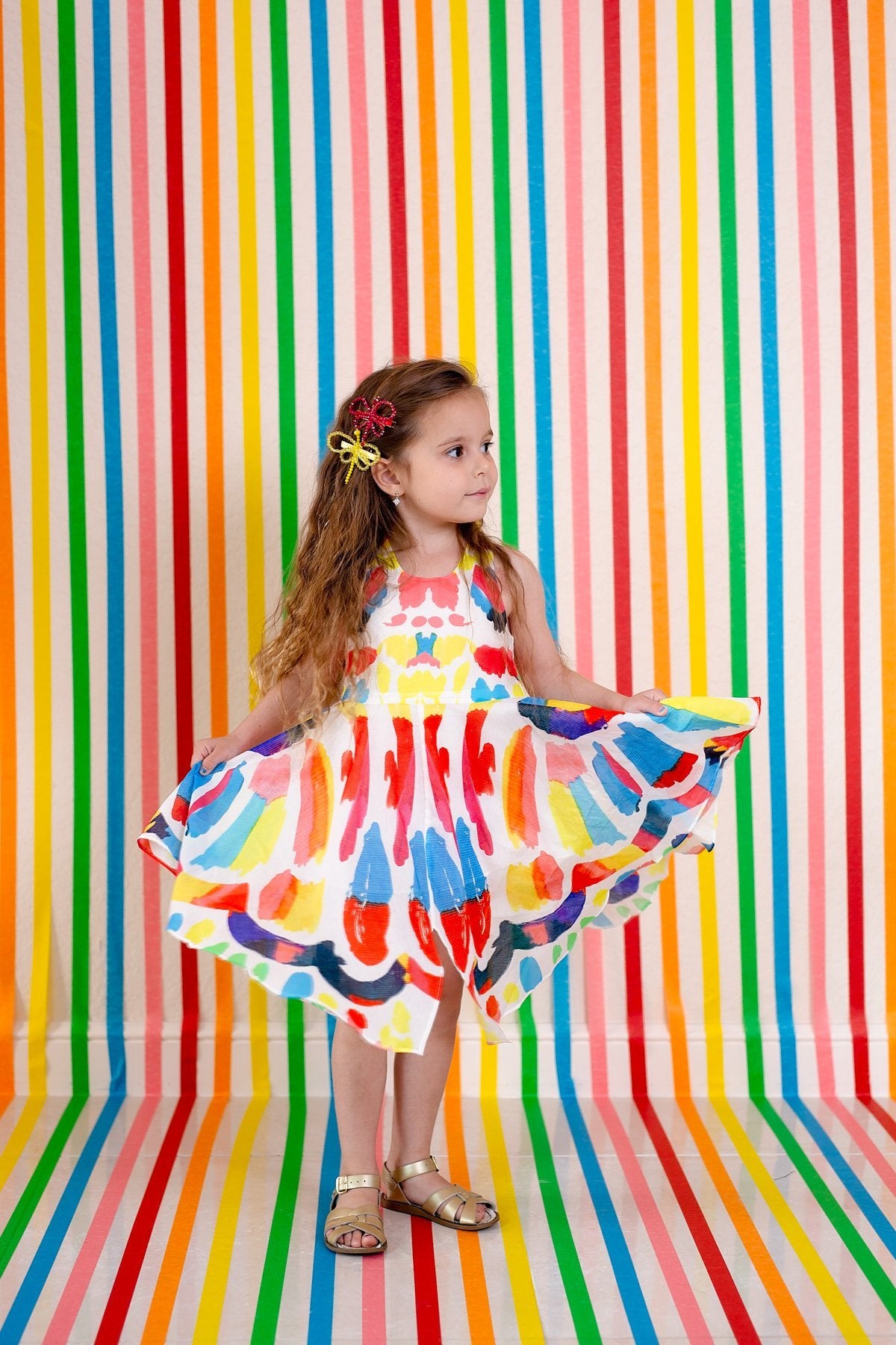 Glass Butterfly Clip - Navy Shimmer