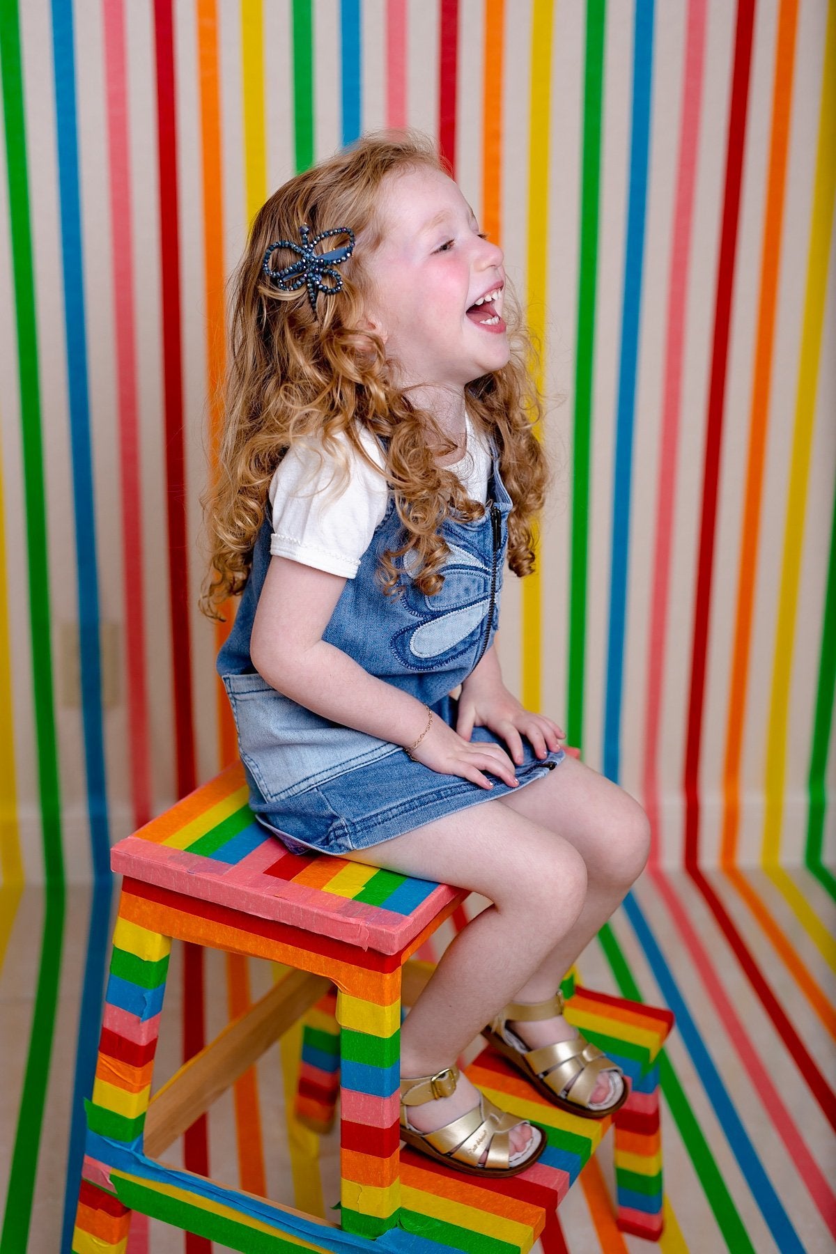 Glass Butterfly Clip - Black