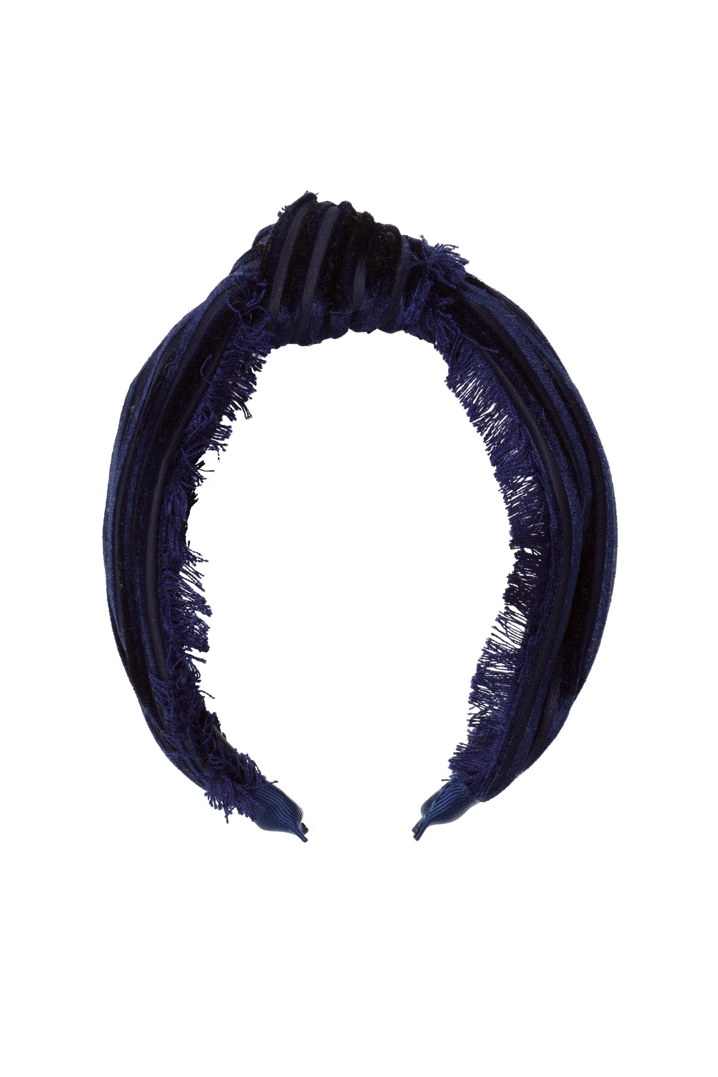 Knot Fringe Headband- Navy - PROJECT 6, modest fashion