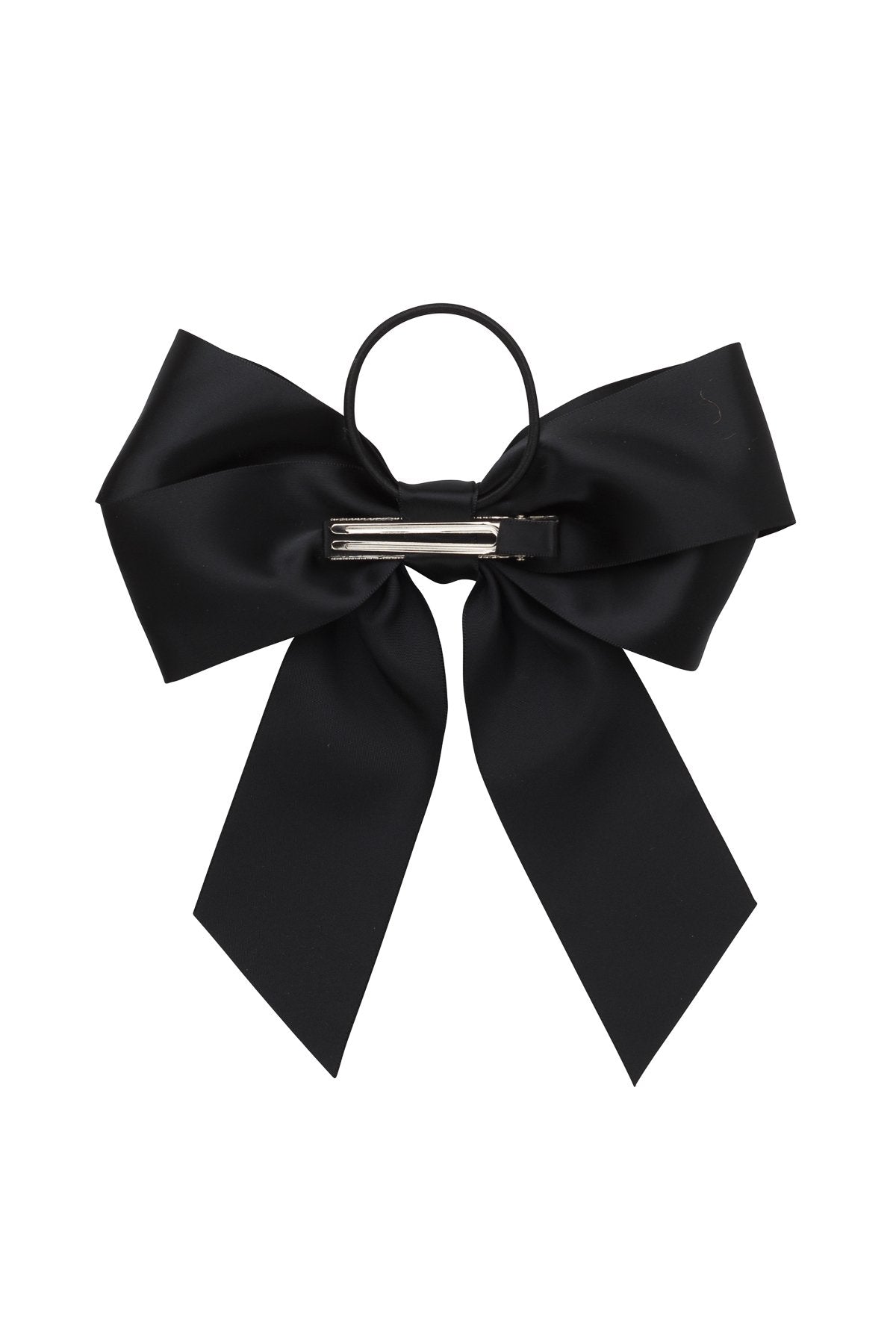 Oversized Bow Pony/Clip - Black - PROJECT 6, modest fashion