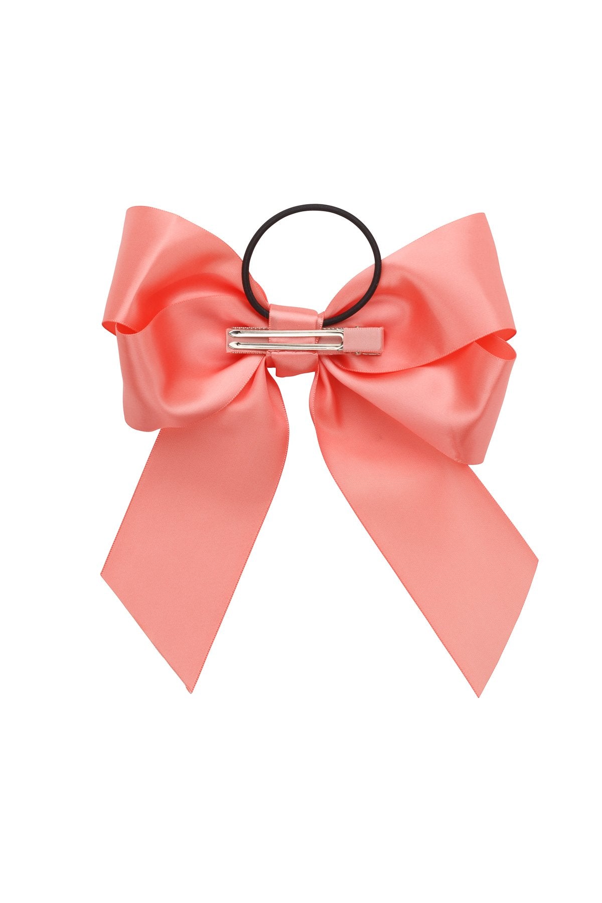 Oversized Bow Pony/Clip - Coral - PROJECT 6, modest fashion