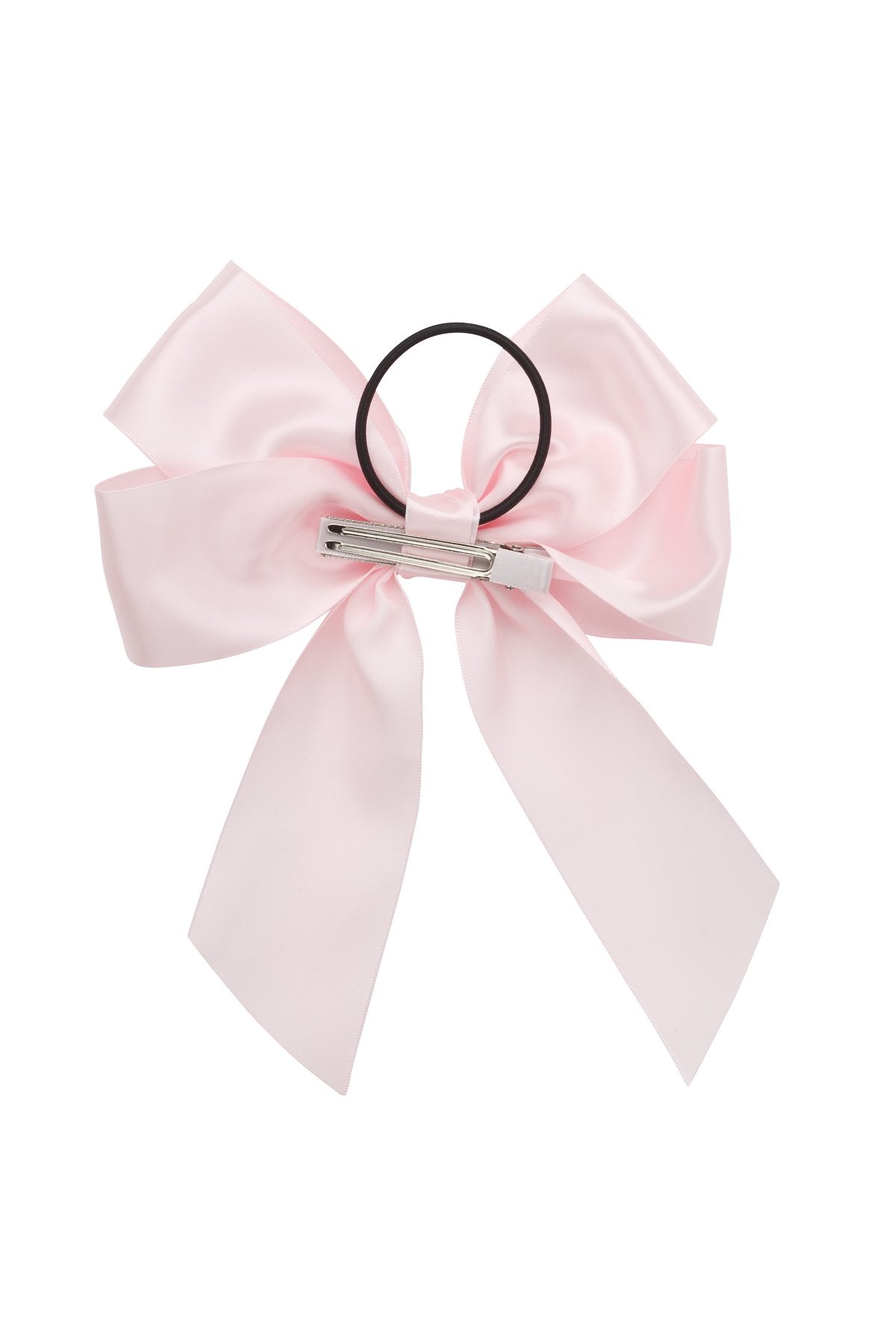 Oversized Bow Pony/Clip - Powder Pink - PROJECT 6, modest fashion