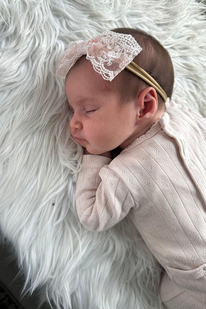 Princess Lace Bow Newborn - Available in 4+ Colors