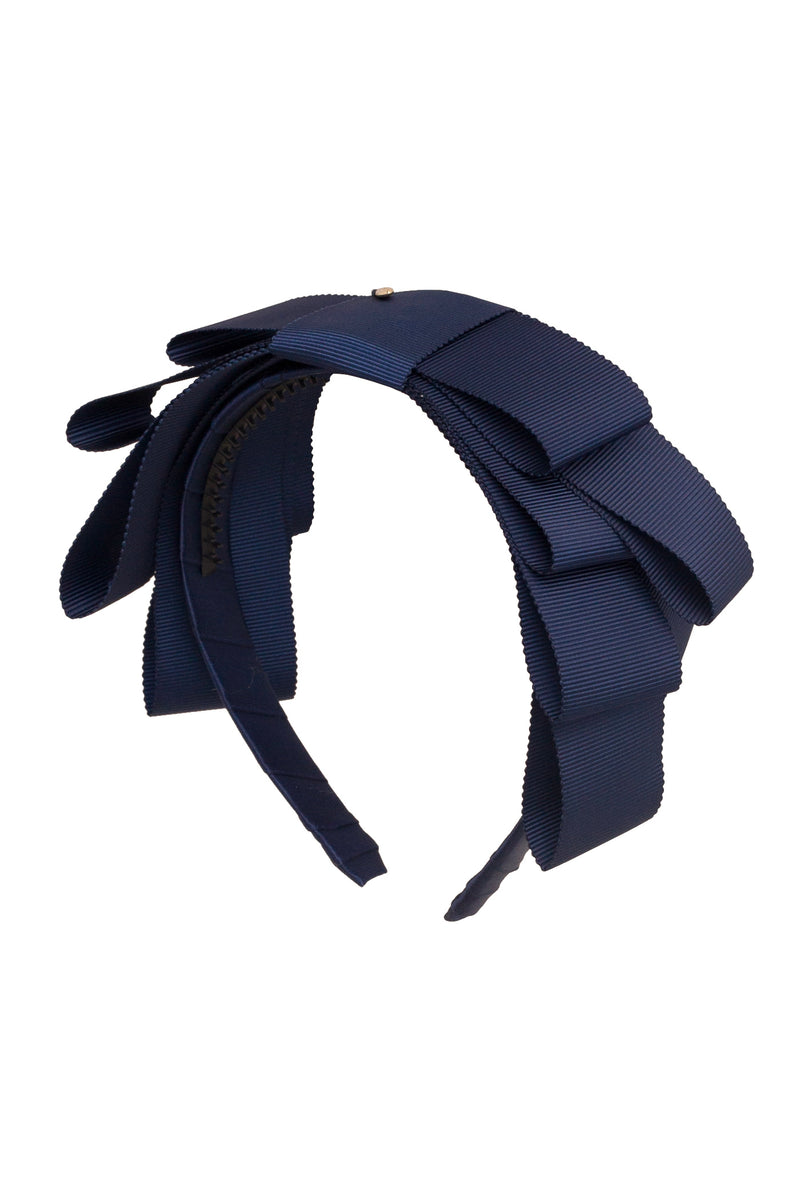 Abundant Bow Headband - Navy