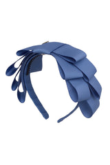 Abundant Bow Headband - Smoke Blue