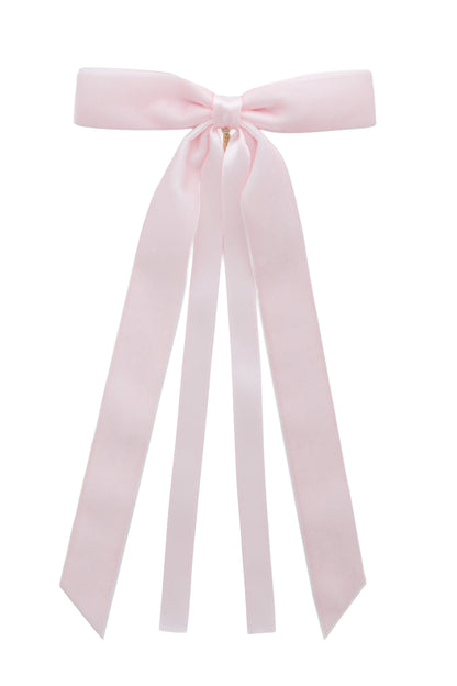 Arabesque Velvet Large Clip - Baby Pink