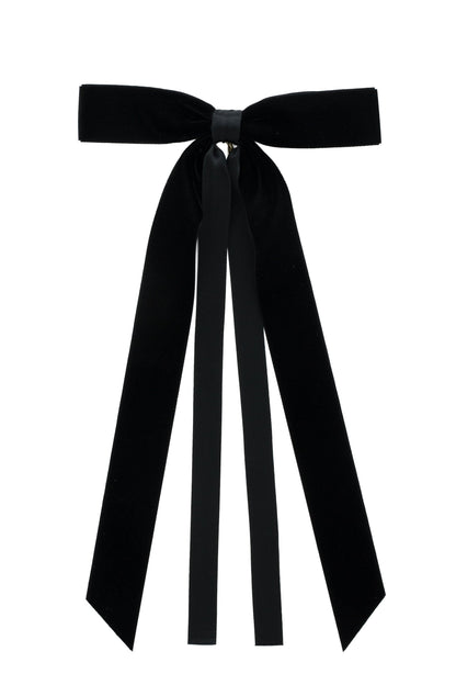 Arabesque Velvet Large Clip - Black