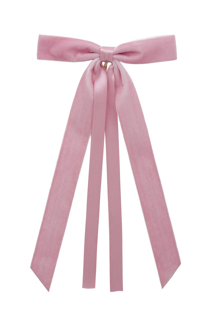 Arabesque Velvet Large Clip - Dusty Rose