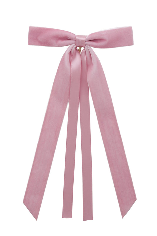Arabesque Velvet Large Clip - Dusty Rose