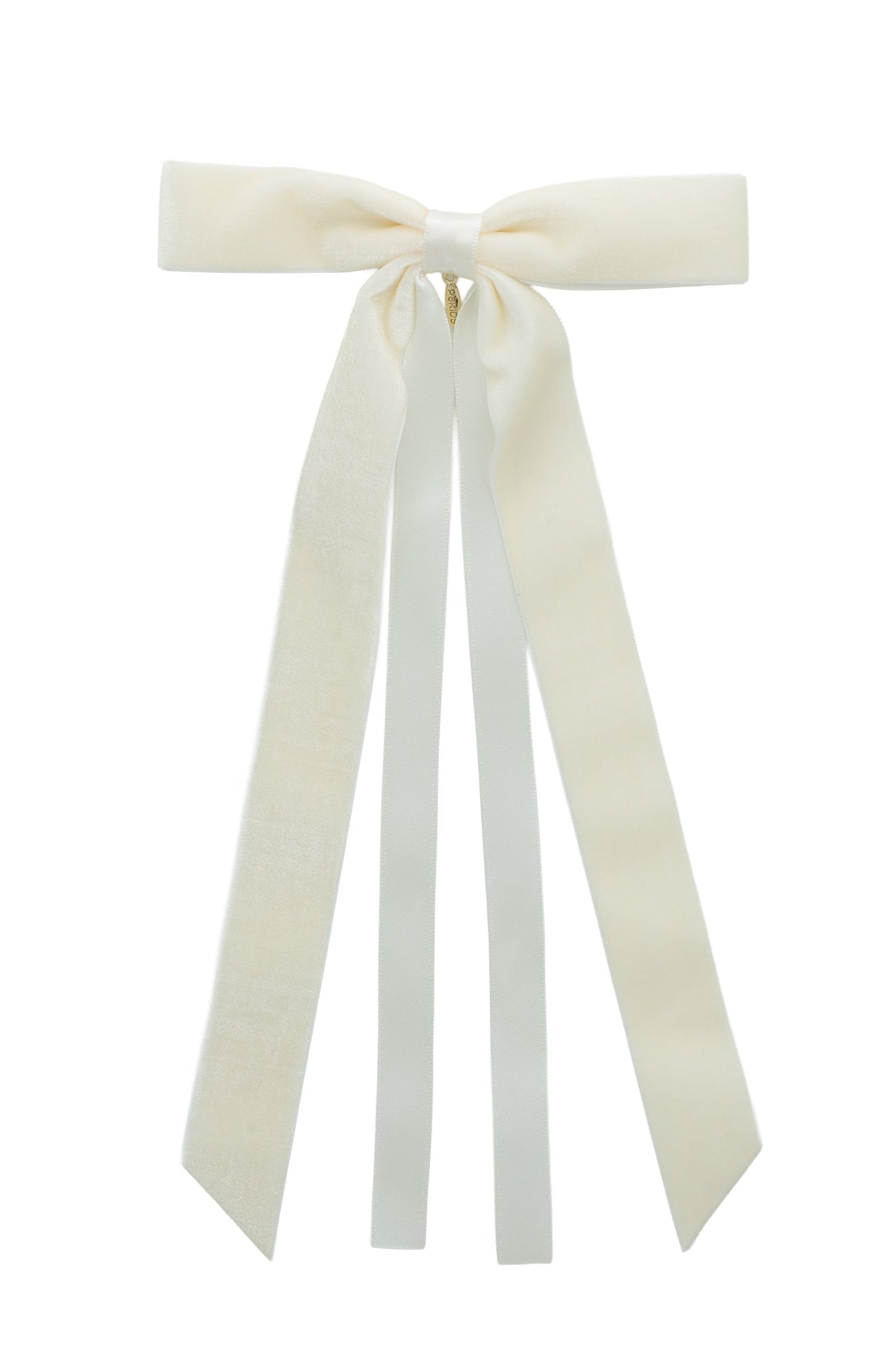 Arabesque Velvet Large Clip - Ivory