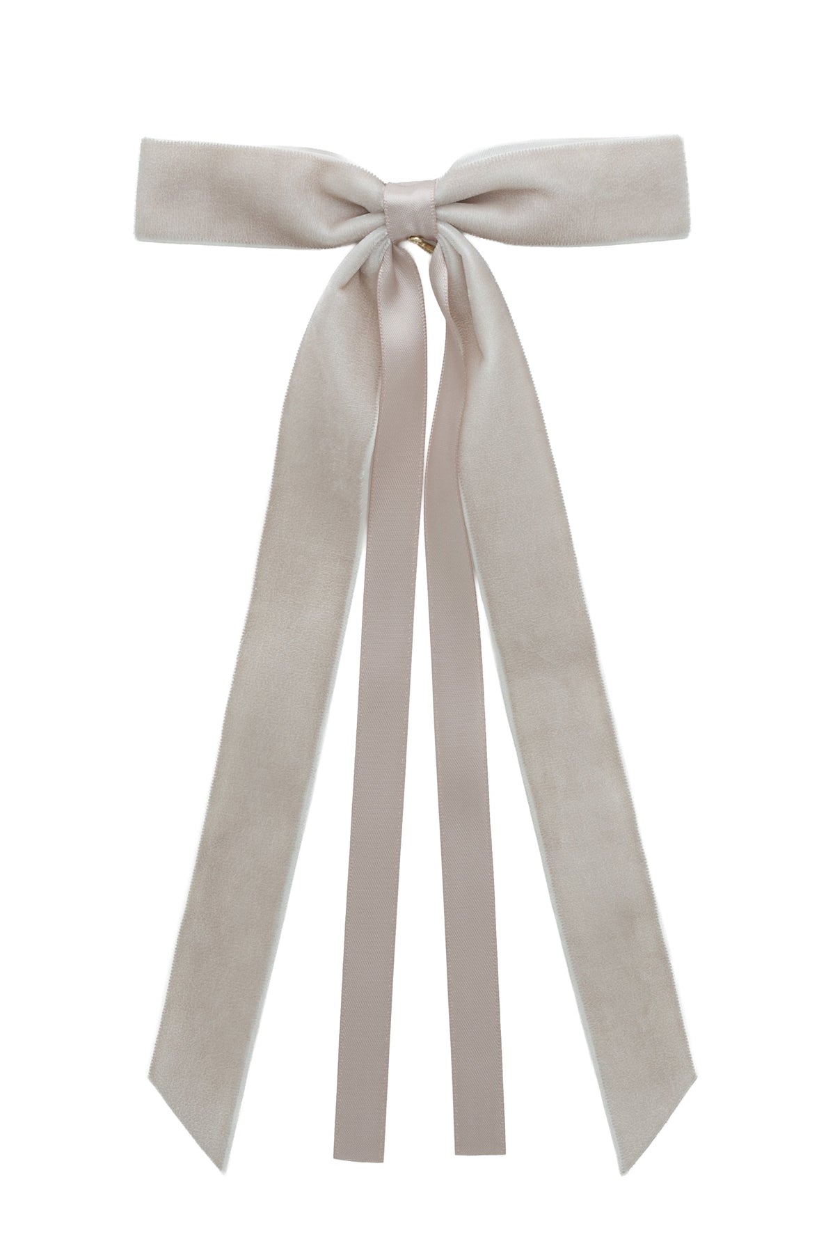 Arabesque Velvet Large Clip - Taupe