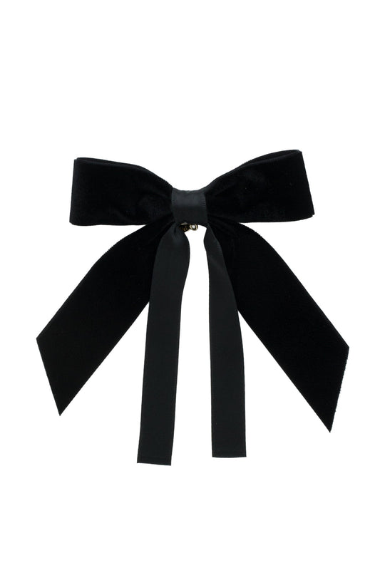 Arabesque Velvet Small Clip - Black