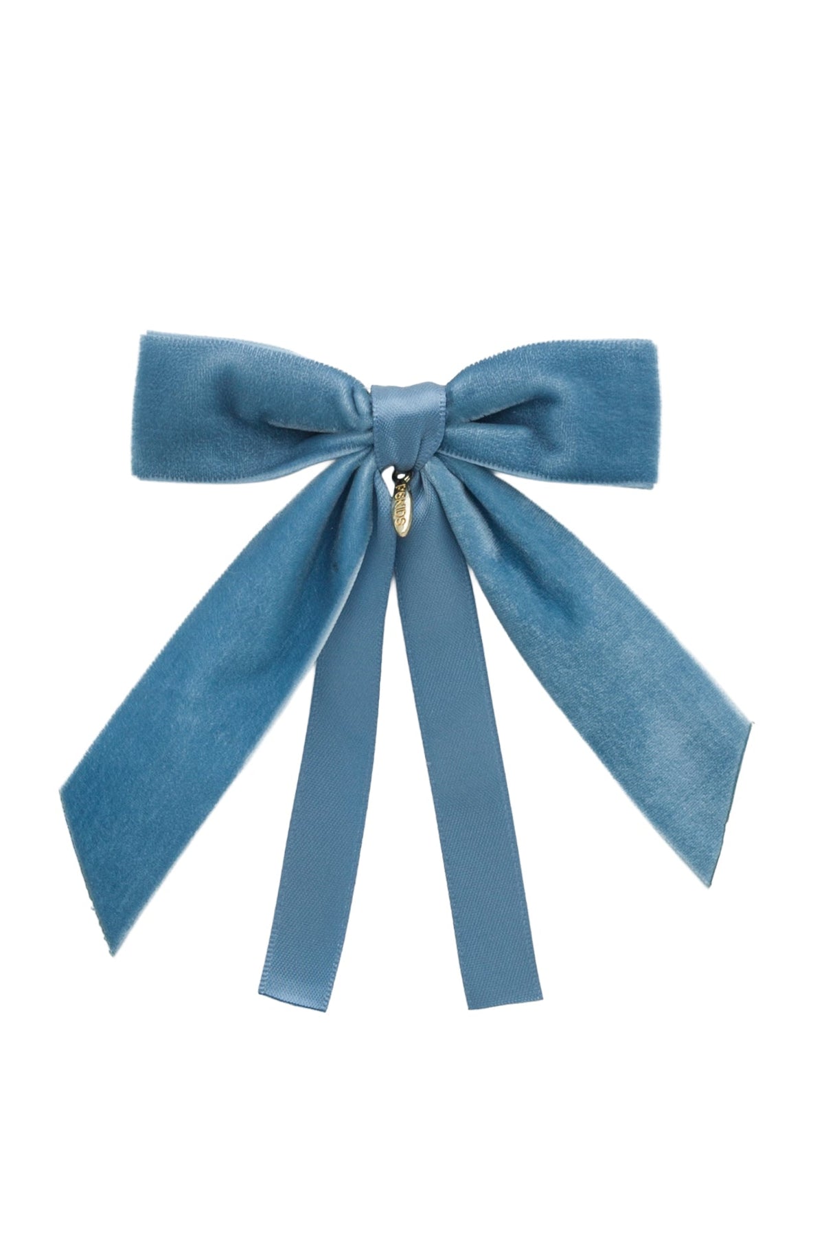 Arabesque Velvet Small Clip - Blue Denim