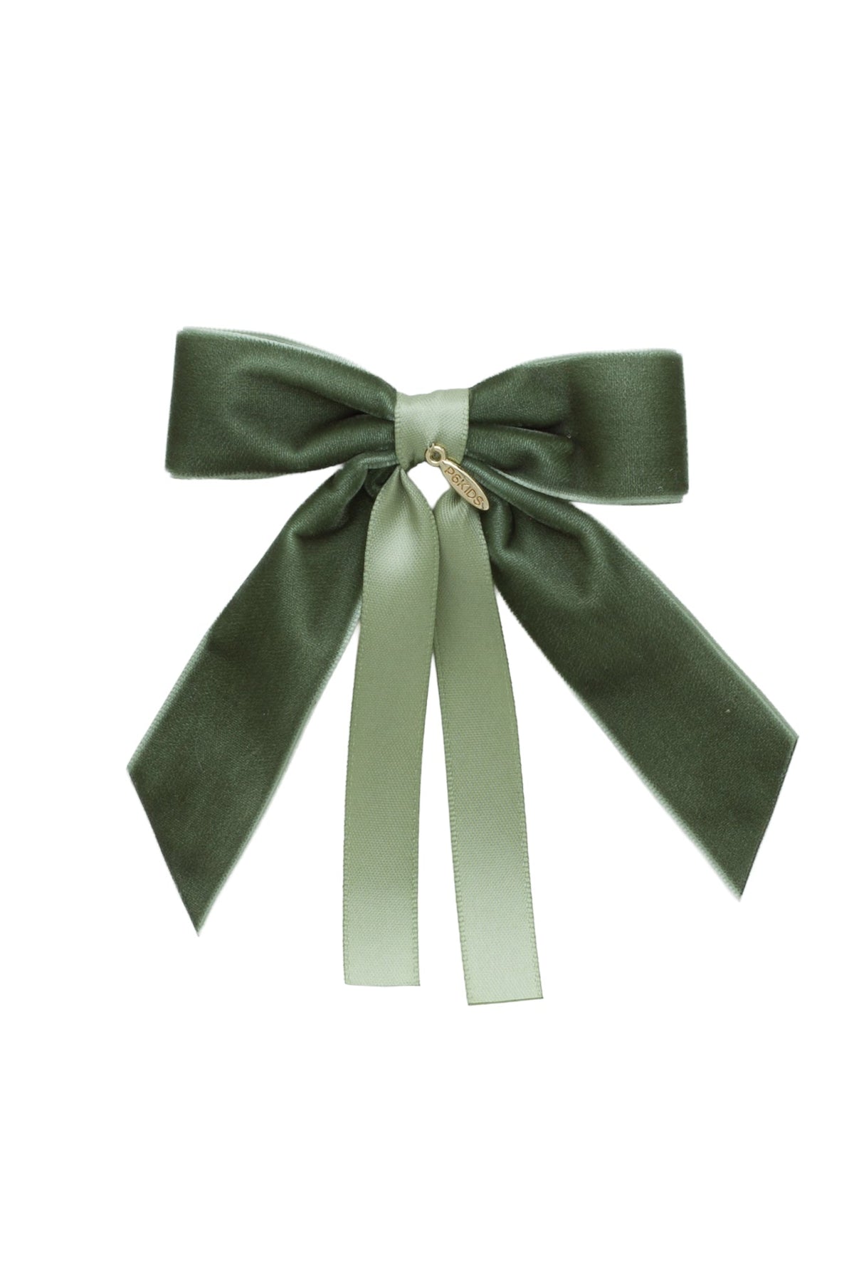 Arabesque Velvet Small Clip - Forest Green Moss