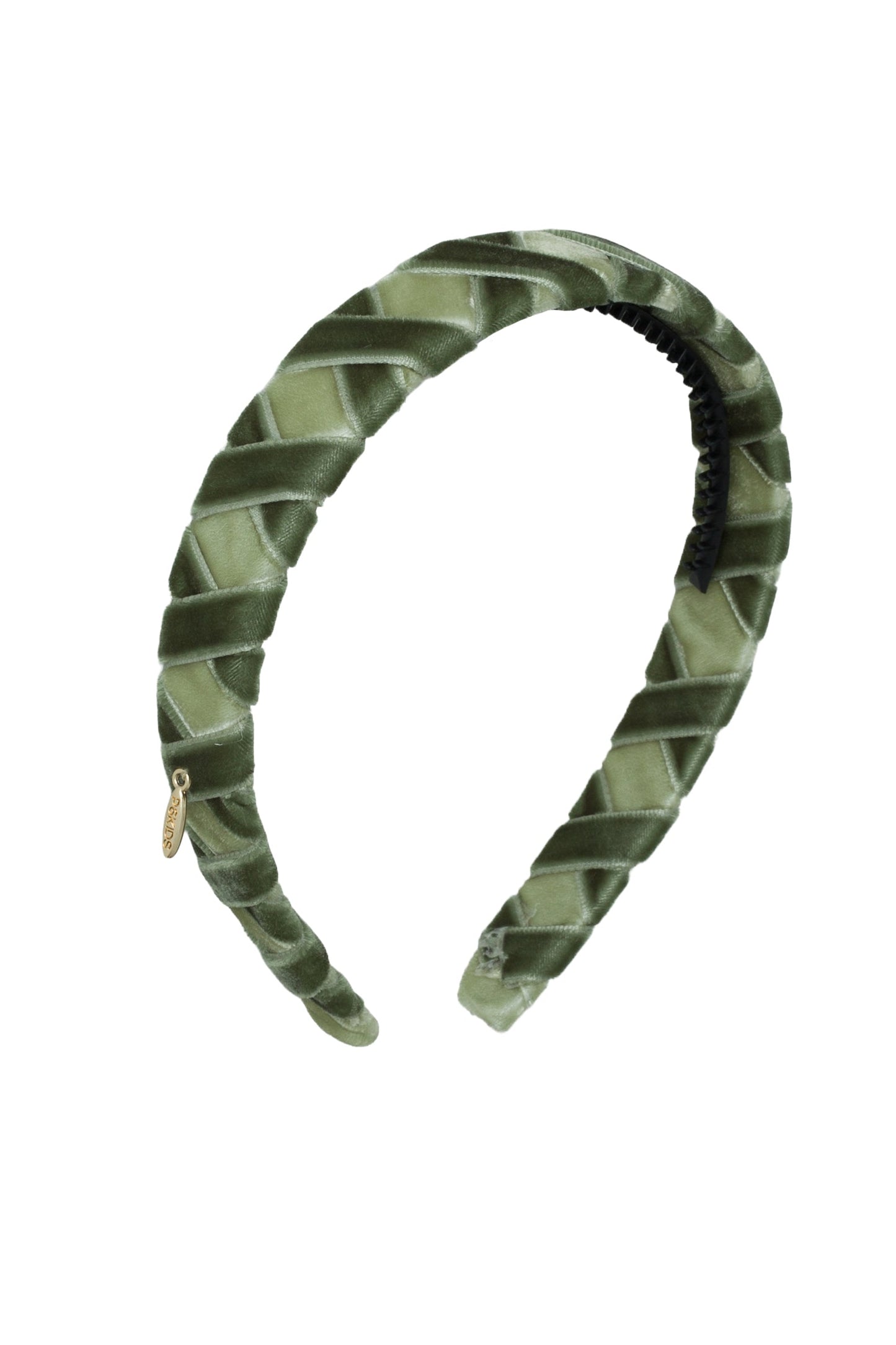Ballet Slippers Velvet Headband - Antique Green/Forest Green Moss