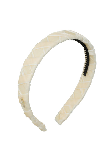 Ballet Slippers Velvet Headband - Ivory