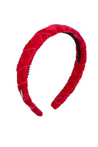 Ballet Slippers Velvet Headband - Red