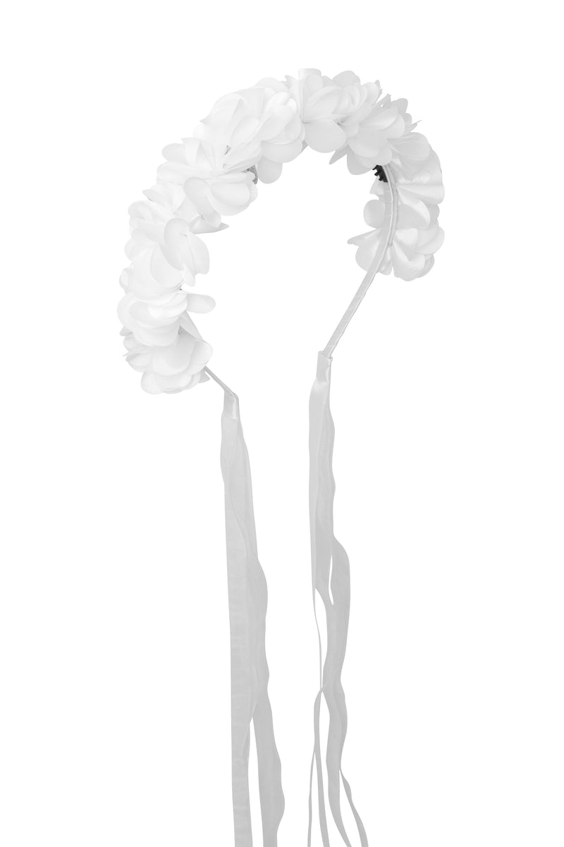 Carnation Hard Headband - White