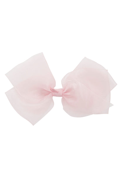 Dahlia Organza Clip - Baby Pink (Handmade in the USA!)