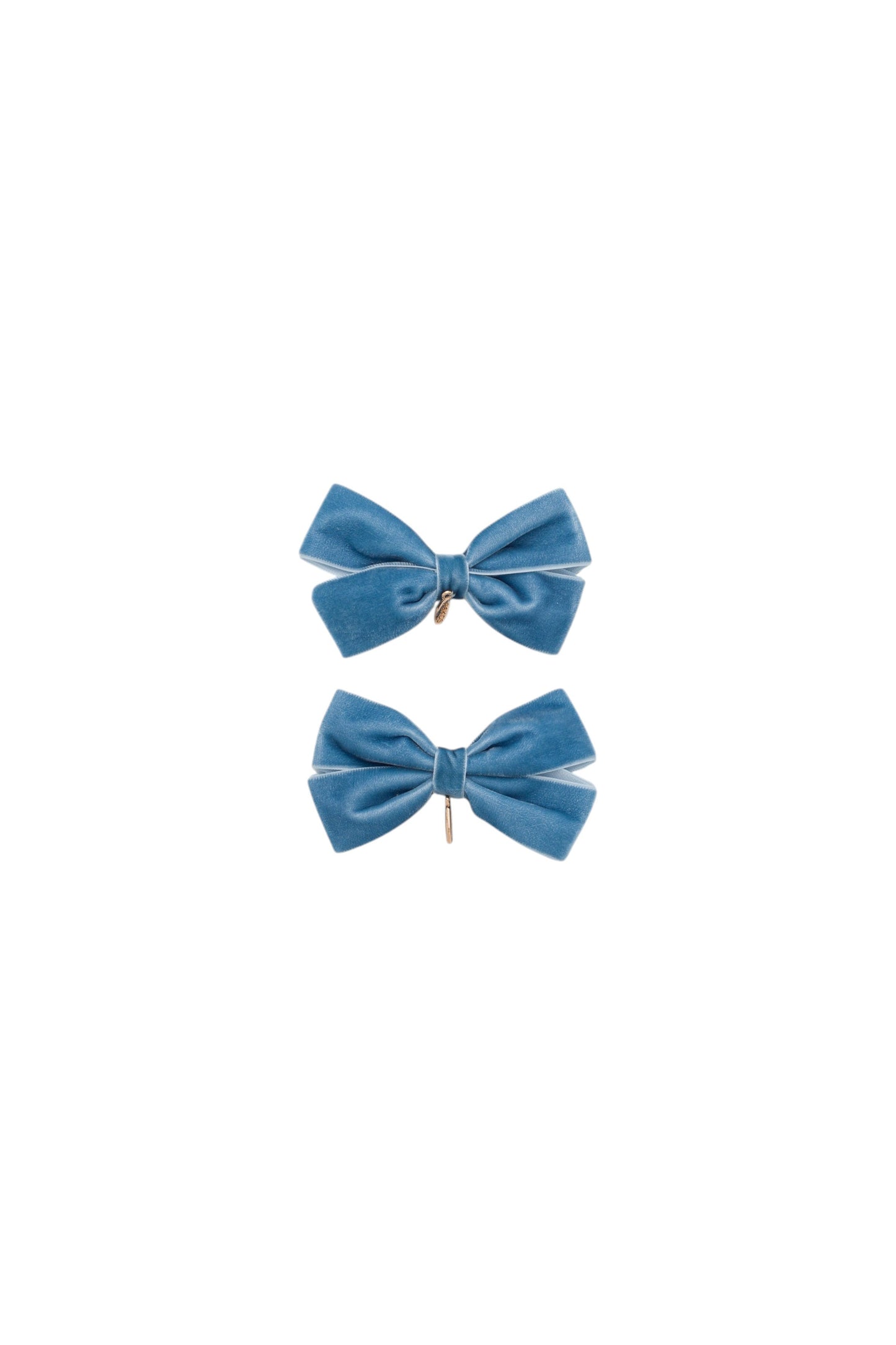 Mini Dahlia Piggy Clip Set - Denim